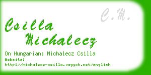 csilla michalecz business card